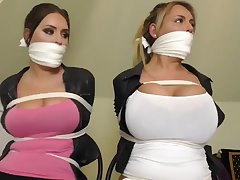 Busties trapped in habitation BDSM bondage tied up